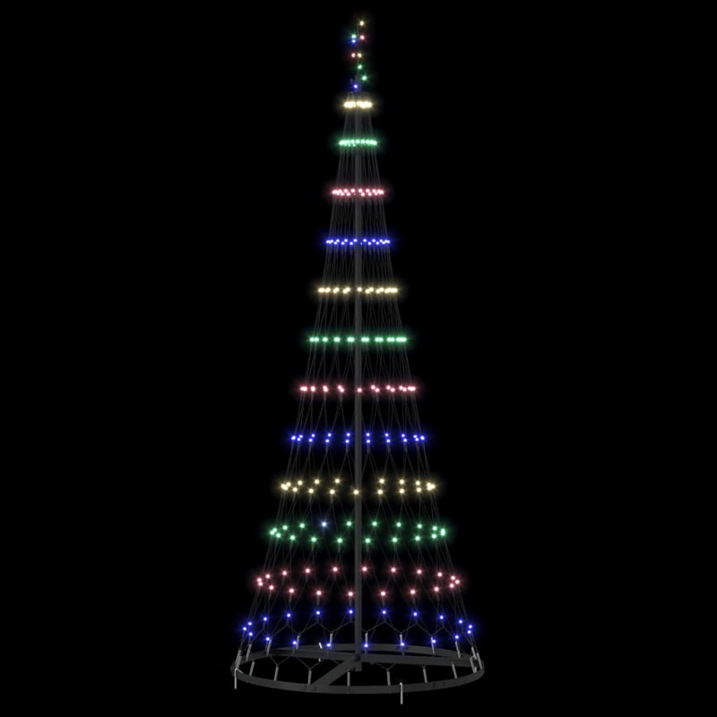 Choinka świąteczna LED z podstawą Wielokolorowe 184.5 cm Metal