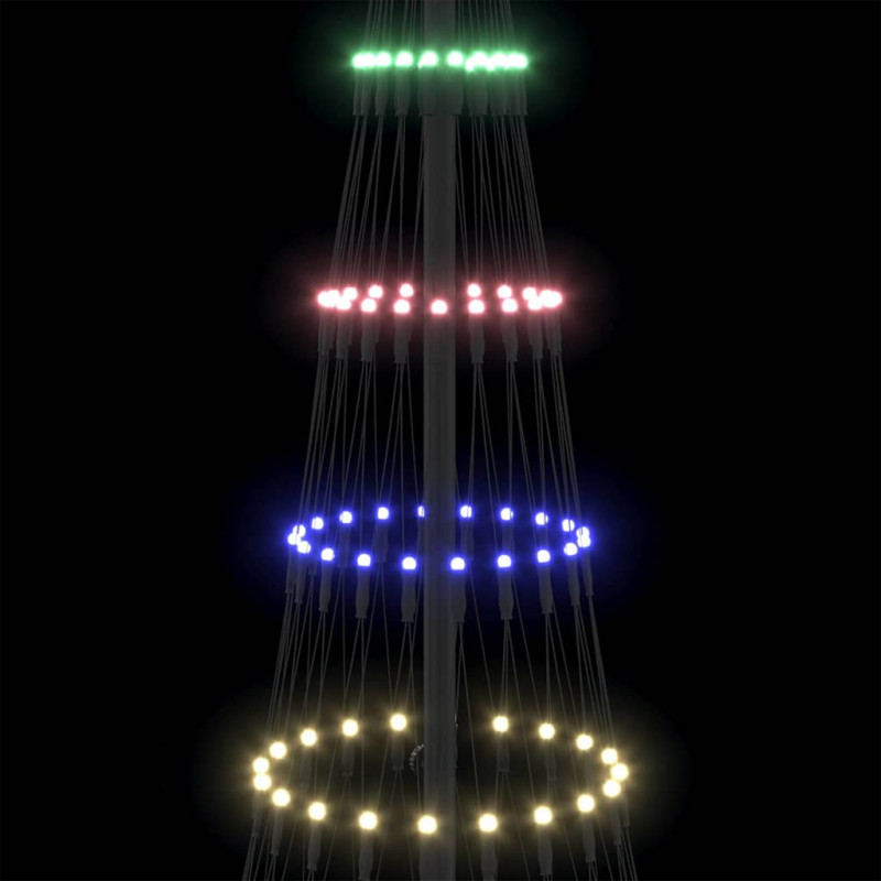 Choinka świąteczna LED z podstawą Wielokolorowe 184.5 cm Metal