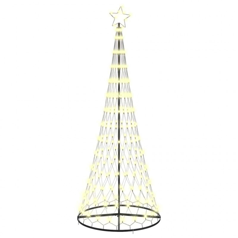 Choinka świąteczna LED z podstawą Ciepła biel 250 cm Metal