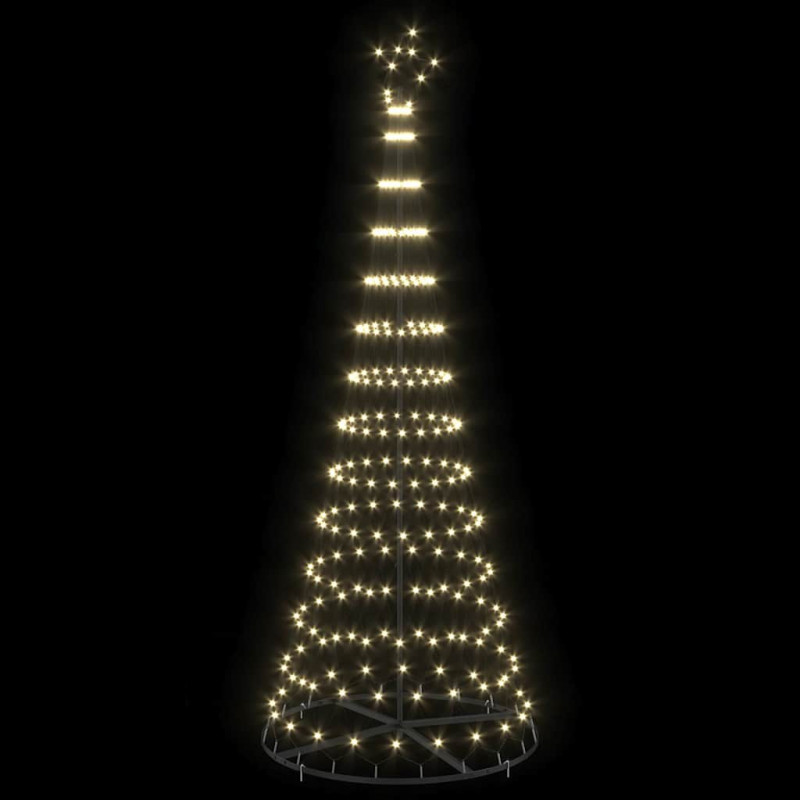 Choinka świąteczna LED z podstawą Ciepła biel 250 cm Metal