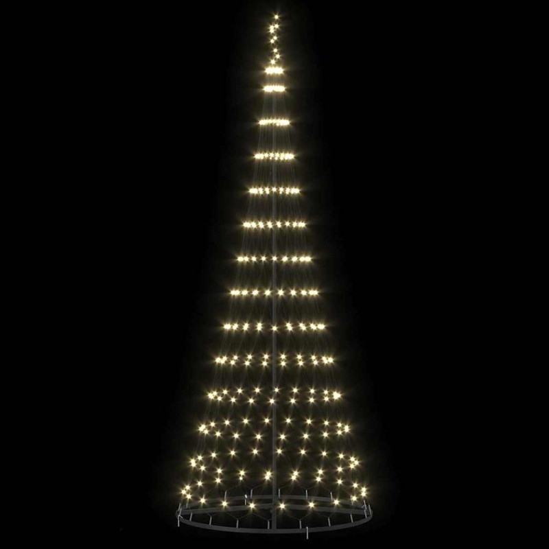 Choinka świąteczna LED z podstawą Ciepła biel 250 cm Metal