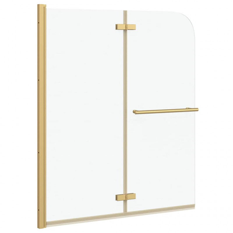 Osłona prysznicowa złoty 120 x 140 cm Szkło ESG i aluminium