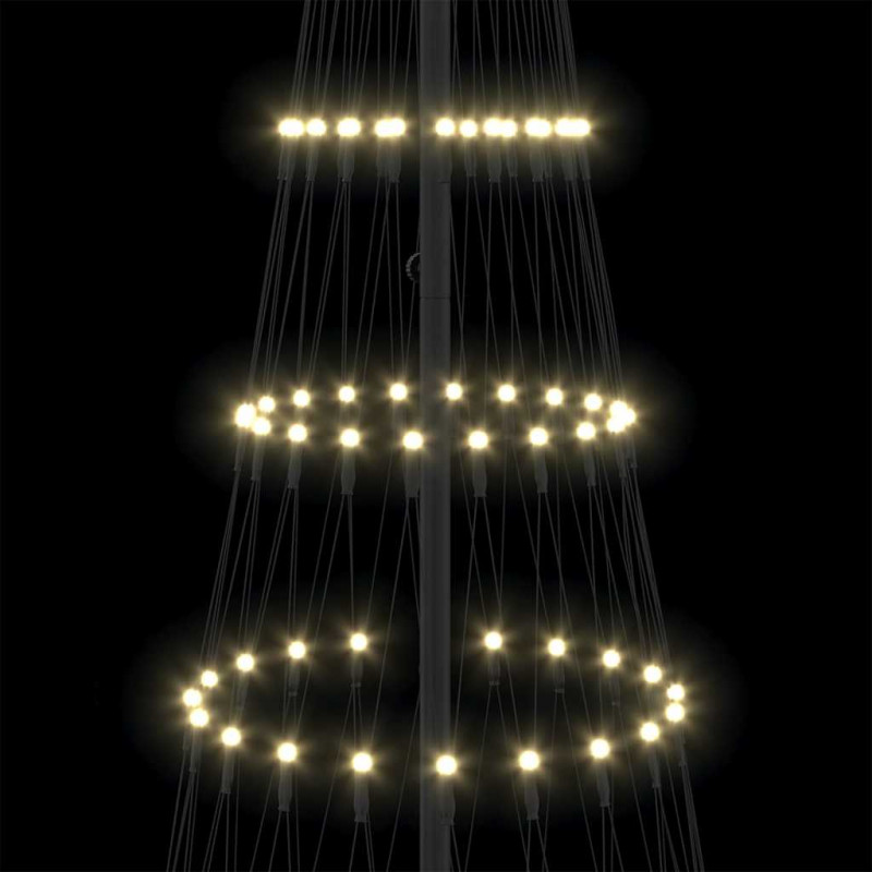 Choinka świąteczna LED z podstawą Ciepła biel 250 cm Metal