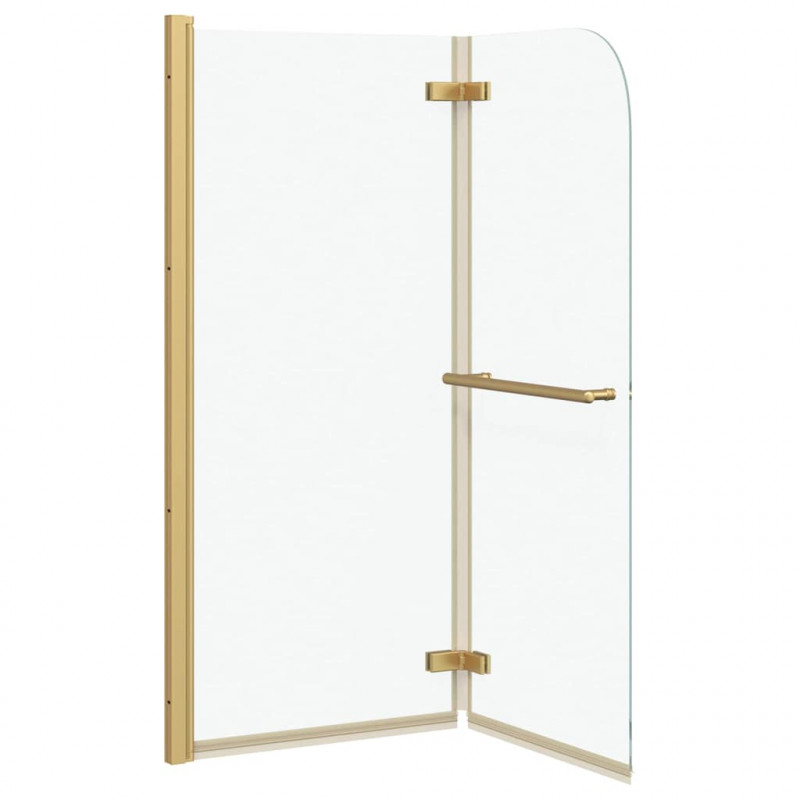 Osłona prysznicowa złoty 120 x 140 cm Szkło ESG i aluminium