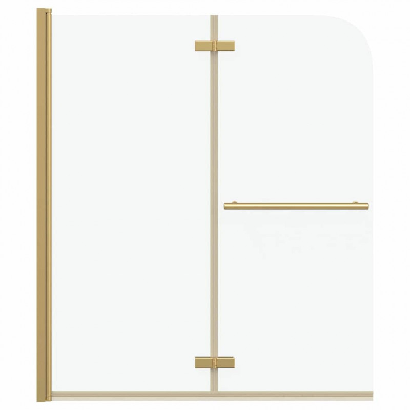 Osłona prysznicowa złoty 120 x 140 cm Szkło ESG i aluminium