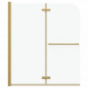 Osłona prysznicowa złoty 120 x 140 cm Szkło ESG i aluminium