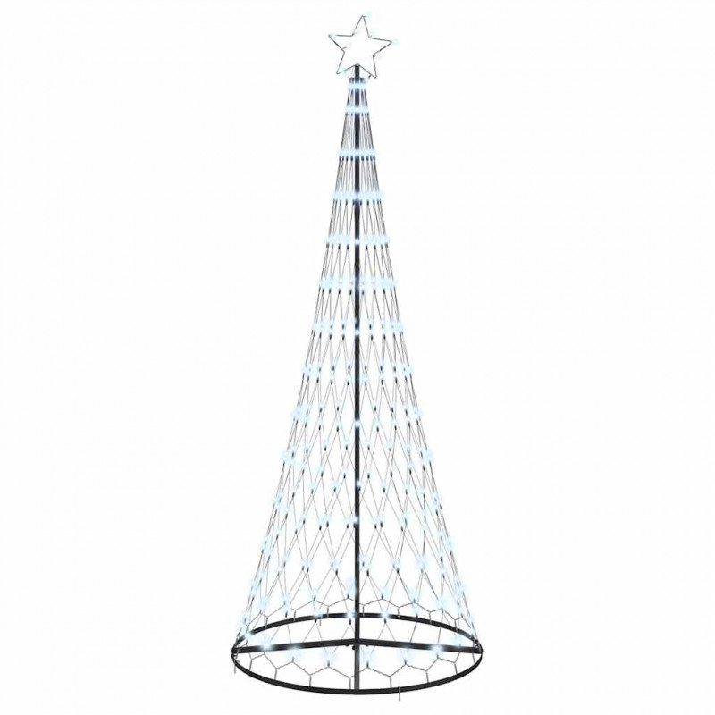 Choinka świąteczna LED z podstawą Chłodna biel 250 cm Metal