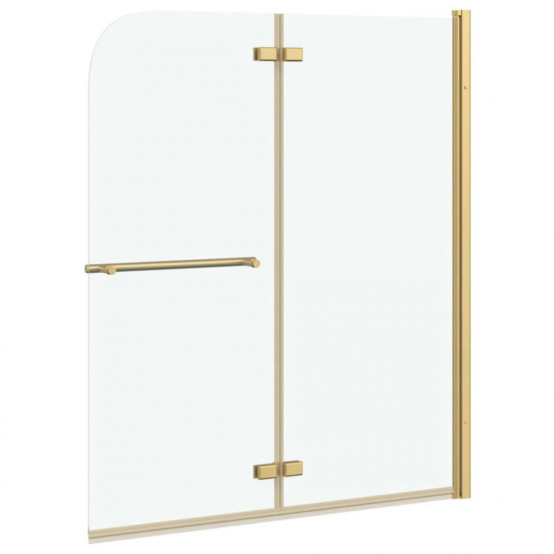 Osłona prysznicowa złoty 120 x 140 cm Szkło ESG i aluminium