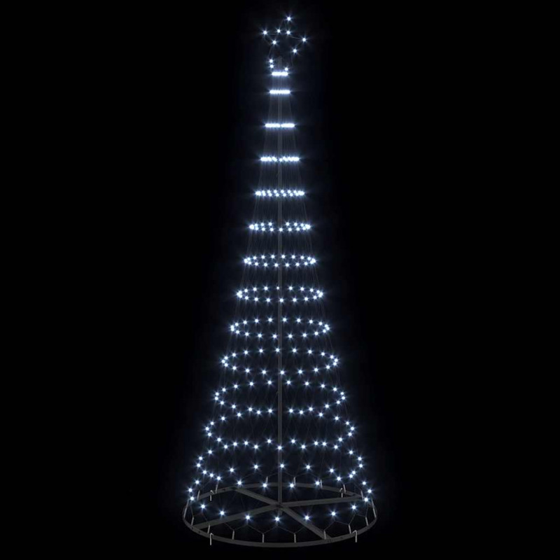 Choinka świąteczna LED z podstawą Chłodna biel 250 cm Metal