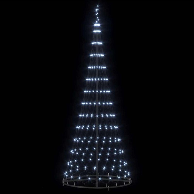 Choinka świąteczna LED z podstawą Chłodna biel 250 cm Metal