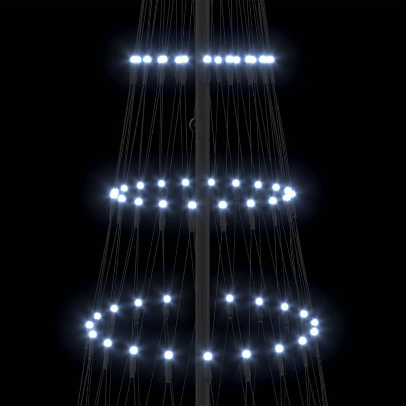 Choinka świąteczna LED z podstawą Chłodna biel 250 cm Metal