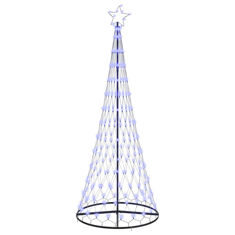 Choinka świąteczna LED z 295 diodami LED Niebieski 250 cm Metal