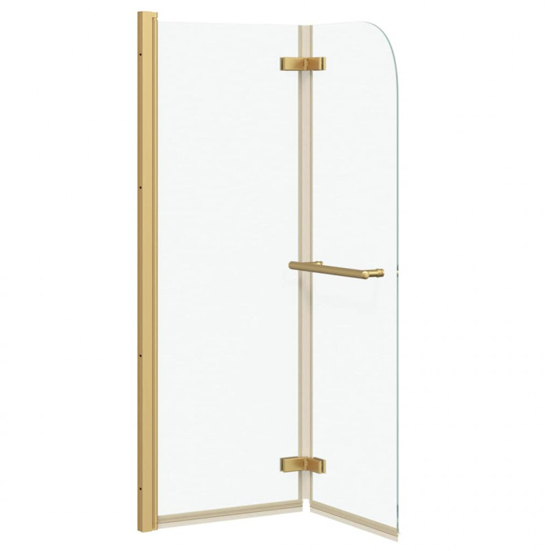 Osłona prysznicowa złoty 95 x 140 cm Szkło ESG i aluminium