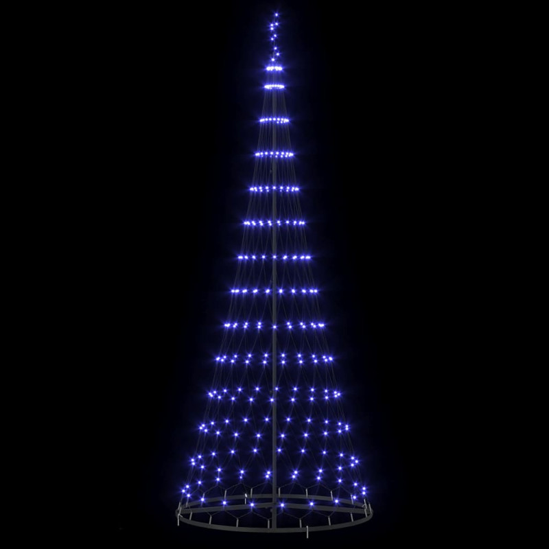 Choinka świąteczna LED z 295 diodami LED Niebieski 250 cm Metal