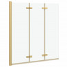 Osłona prysznicowa złoty 130 x 138 cm Szkło ESG i aluminium
