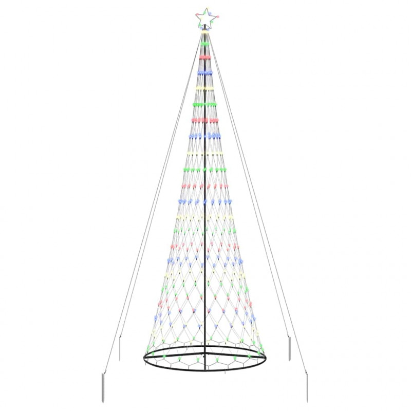 Choinka świąteczna LED z podstawą Wielokolorowe 184.5 cm Metal