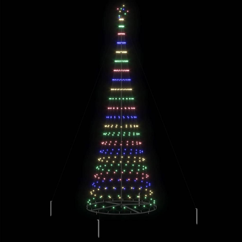Choinka świąteczna LED z podstawą Wielokolorowe 184.5 cm Metal