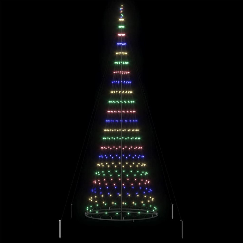 Choinka świąteczna LED z podstawą Wielokolorowe 184.5 cm Metal