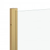 Osłona prysznicowa złoty 130 x 138 cm Szkło ESG i aluminium