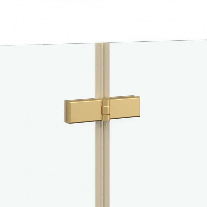 Osłona prysznicowa złoty 130 x 138 cm Szkło ESG i aluminium