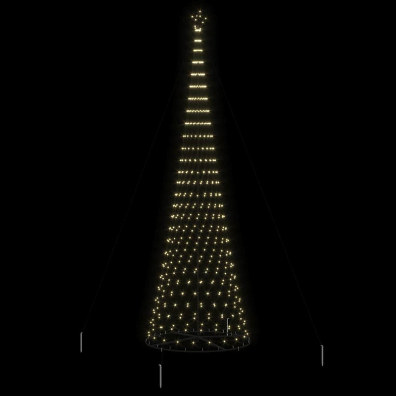 Choinka świąteczna LED z podstawą Ciepła biel 500 cm Metal