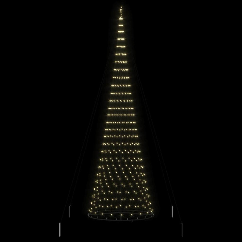 Choinka świąteczna LED z podstawą Ciepła biel 500 cm Metal