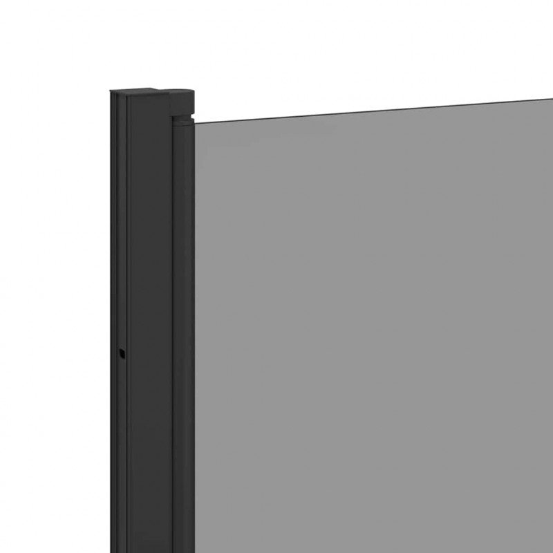 Osłona prysznicowa Czarny 130 x 138 cm Szkło ESG i aluminium