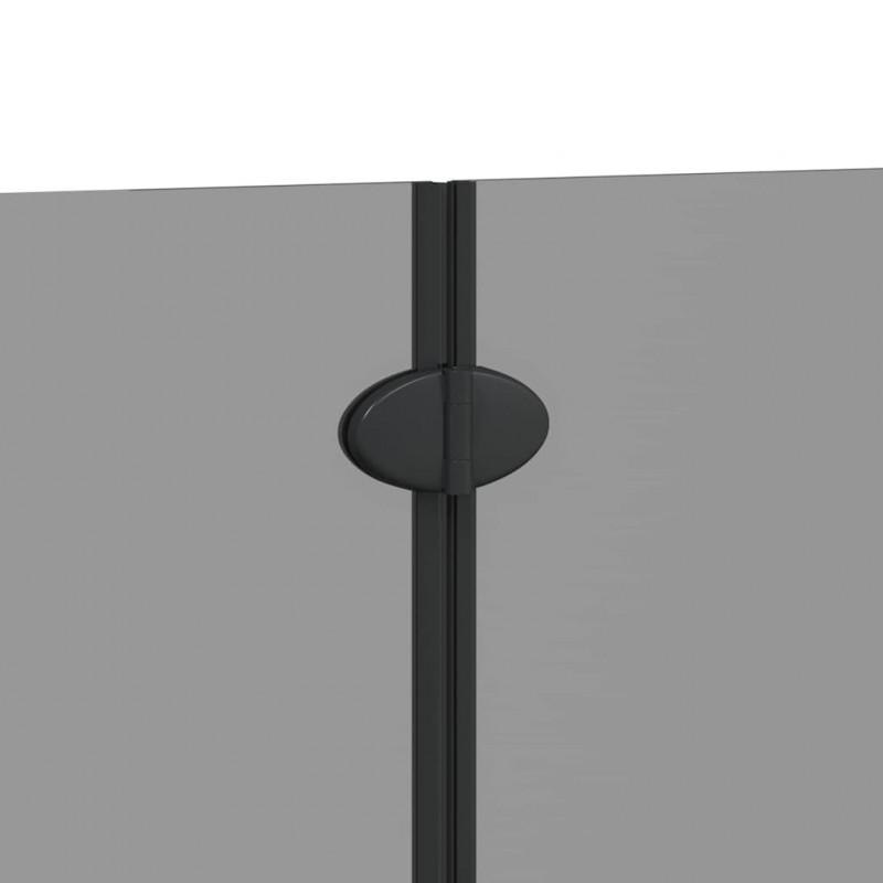 Osłona prysznicowa Czarny 130 x 138 cm Szkło ESG i aluminium
