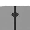 Osłona prysznicowa Czarny 130 x 138 cm Szkło ESG i aluminium