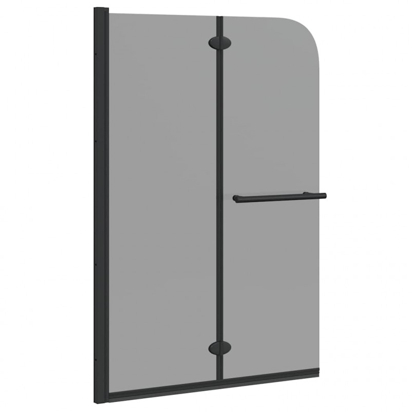Osłona prysznicowa Czarny 120 x 140 cm Szkło ESG i aluminium