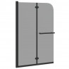 Osłona prysznicowa Czarny 120 x 140 cm Szkło ESG i aluminium
