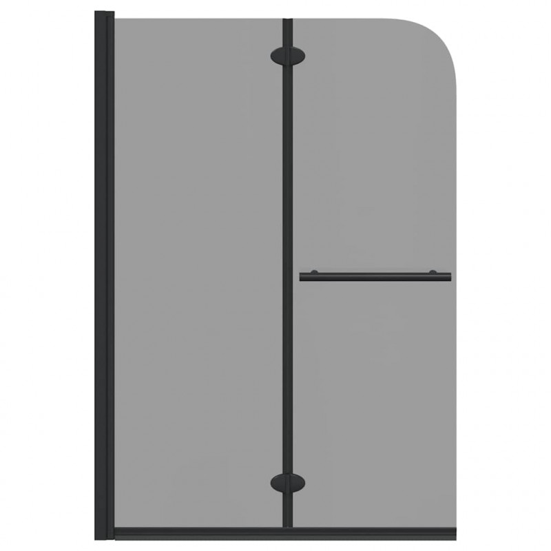 Osłona prysznicowa Czarny 120 x 140 cm Szkło ESG i aluminium