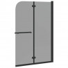 Osłona prysznicowa Czarny 120 x 140 cm Szkło ESG i aluminium