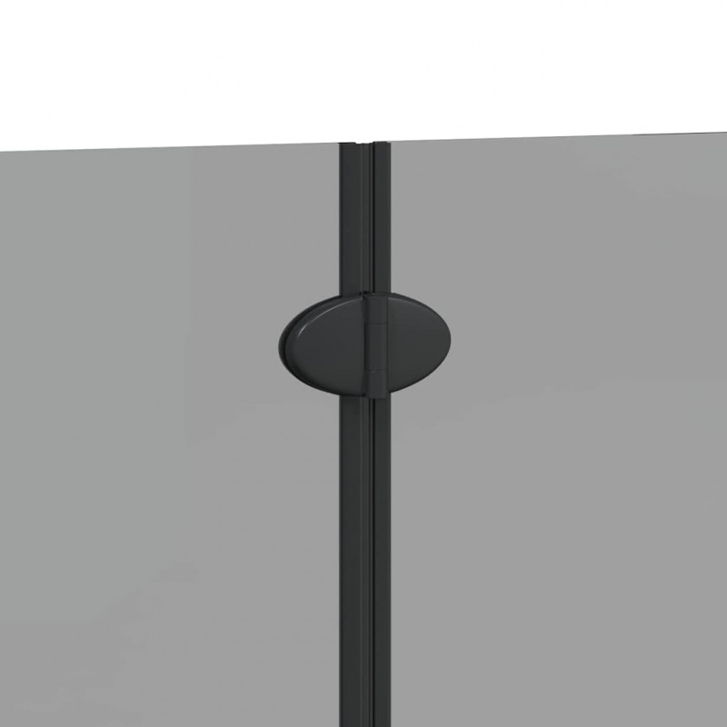 Osłona prysznicowa Czarny 120 x 140 cm Szkło ESG i aluminium