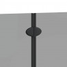 Osłona prysznicowa Czarny 120 x 140 cm Szkło ESG i aluminium