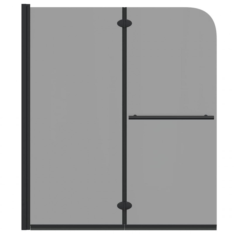 Osłona prysznicowa Czarny 95 x 140 cm Szkło ESG i aluminium