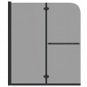 Osłona prysznicowa Czarny 95 x 140 cm Szkło ESG i aluminium