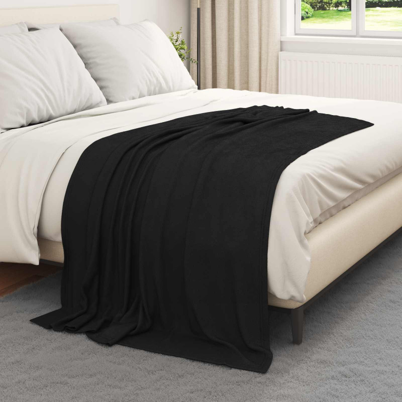 Koce narzutowe 6 pcs Czarny 170 x 130 cm Polar
