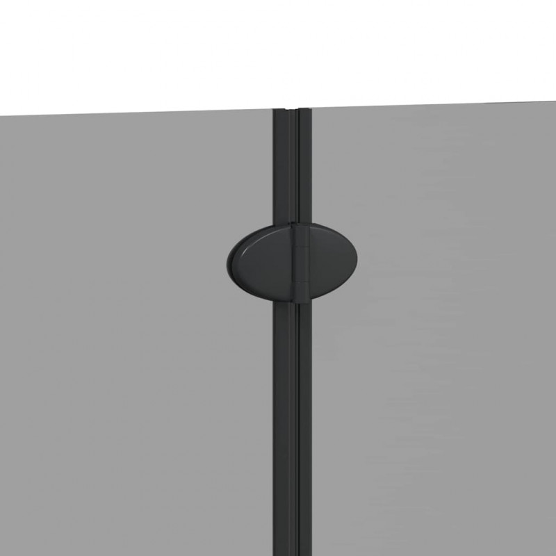 Osłona prysznicowa Czarny 95 x 140 cm Szkło ESG i aluminium