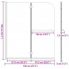 Osłona prysznicowa Czarny 95 x 140 cm Szkło ESG i aluminium