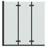 Osłona prysznicowa Czarny 130 x 138 cm Szkło ESG i aluminium