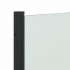 Osłona prysznicowa Czarny 130 x 138 cm Szkło ESG i aluminium