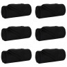 Koce narzutowe 6 pcs Czarny 240 x 220 cm Polar
