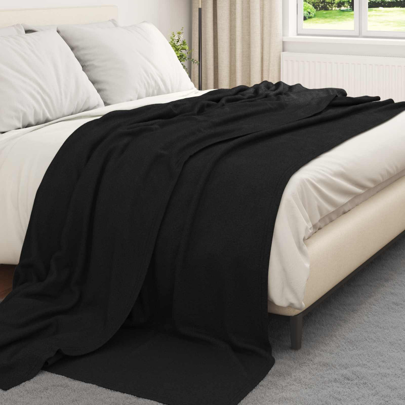 Koce narzutowe 6 pcs Czarny 240 x 220 cm Polar