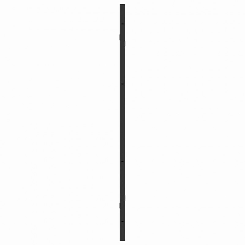 Osłona prysznicowa Czarny 130 x 138 cm Szkło ESG i aluminium