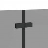 Osłona prysznicowa Czarny 130 x 138 cm Szkło ESG i aluminium