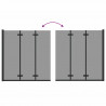 Osłona prysznicowa Czarny 130 x 138 cm Szkło ESG i aluminium