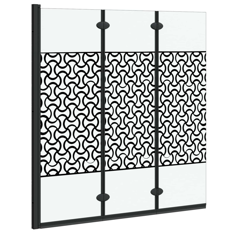 Osłona prysznicowa Czarny i przezroczysty 130 x 130 cm