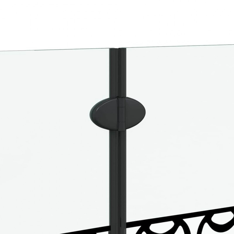 Osłona prysznicowa Czarny i przezroczysty 130 x 130 cm