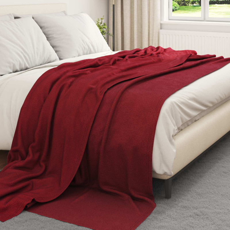 Koce narzutowe 6 pcs Bordeaux Czerwony 270 x 240 cm Polar